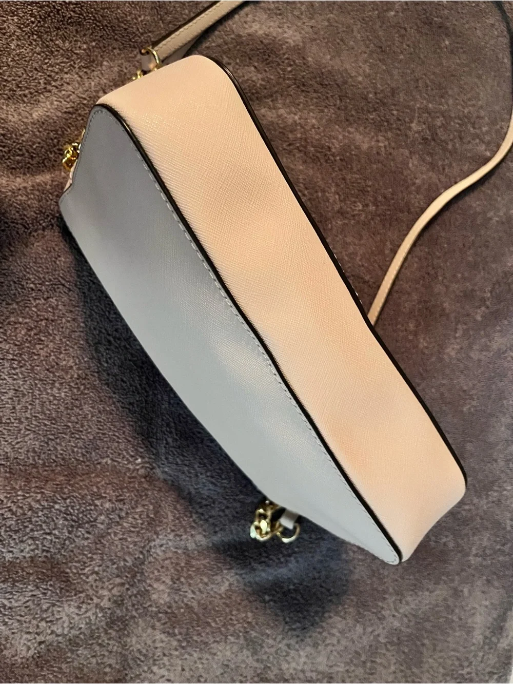 Michael Kors Blush Saffiano Crossbody Bag with Gold Hardware